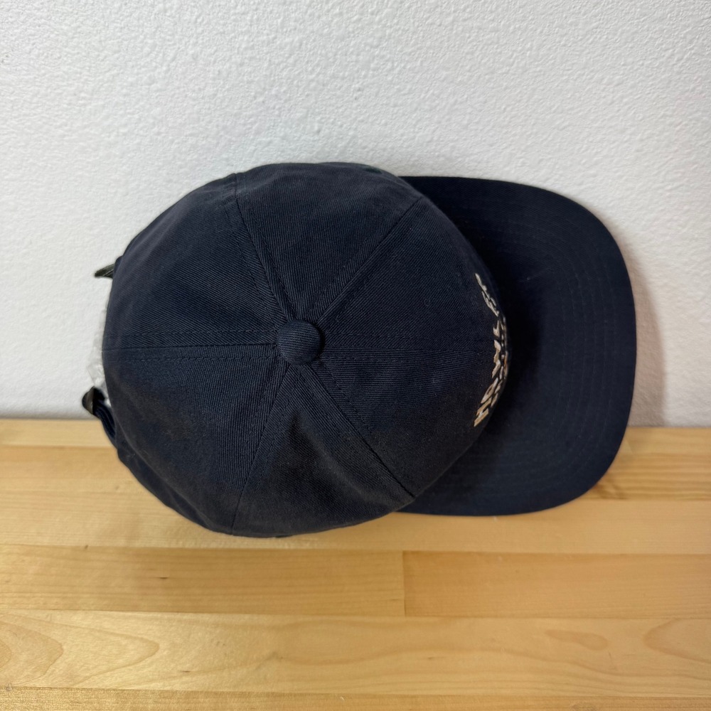 Howler Brothers Mens Navy Blue Embroidered Floral Logo Cotton Strapback Hat Cap - Picture 6 of 12